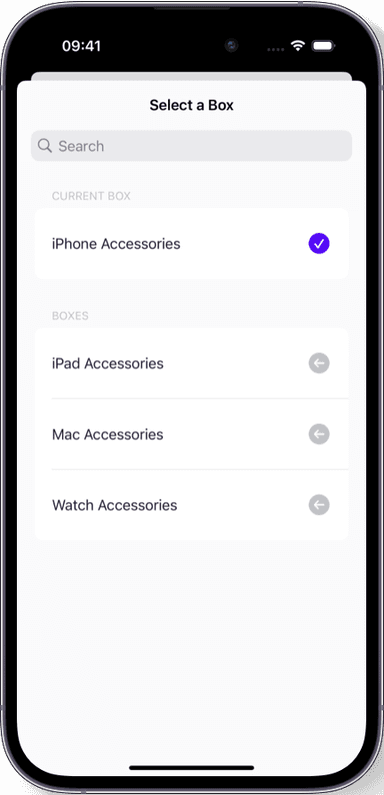 Preview of the Sklad inventory app interface 2