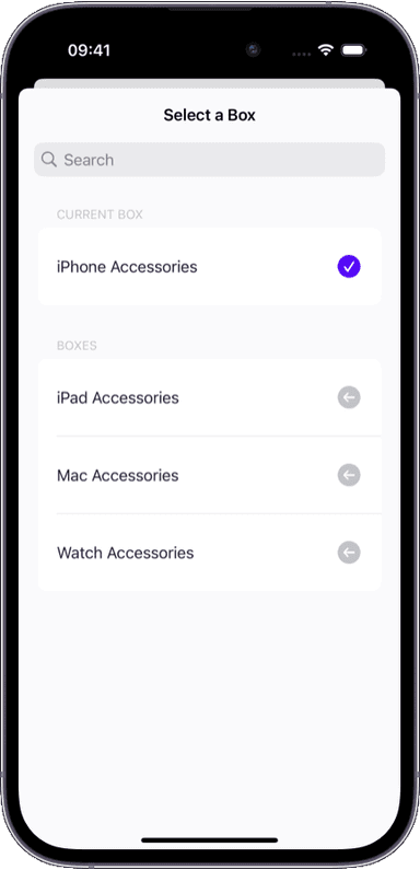 Preview of the Sklad inventory app interface 2